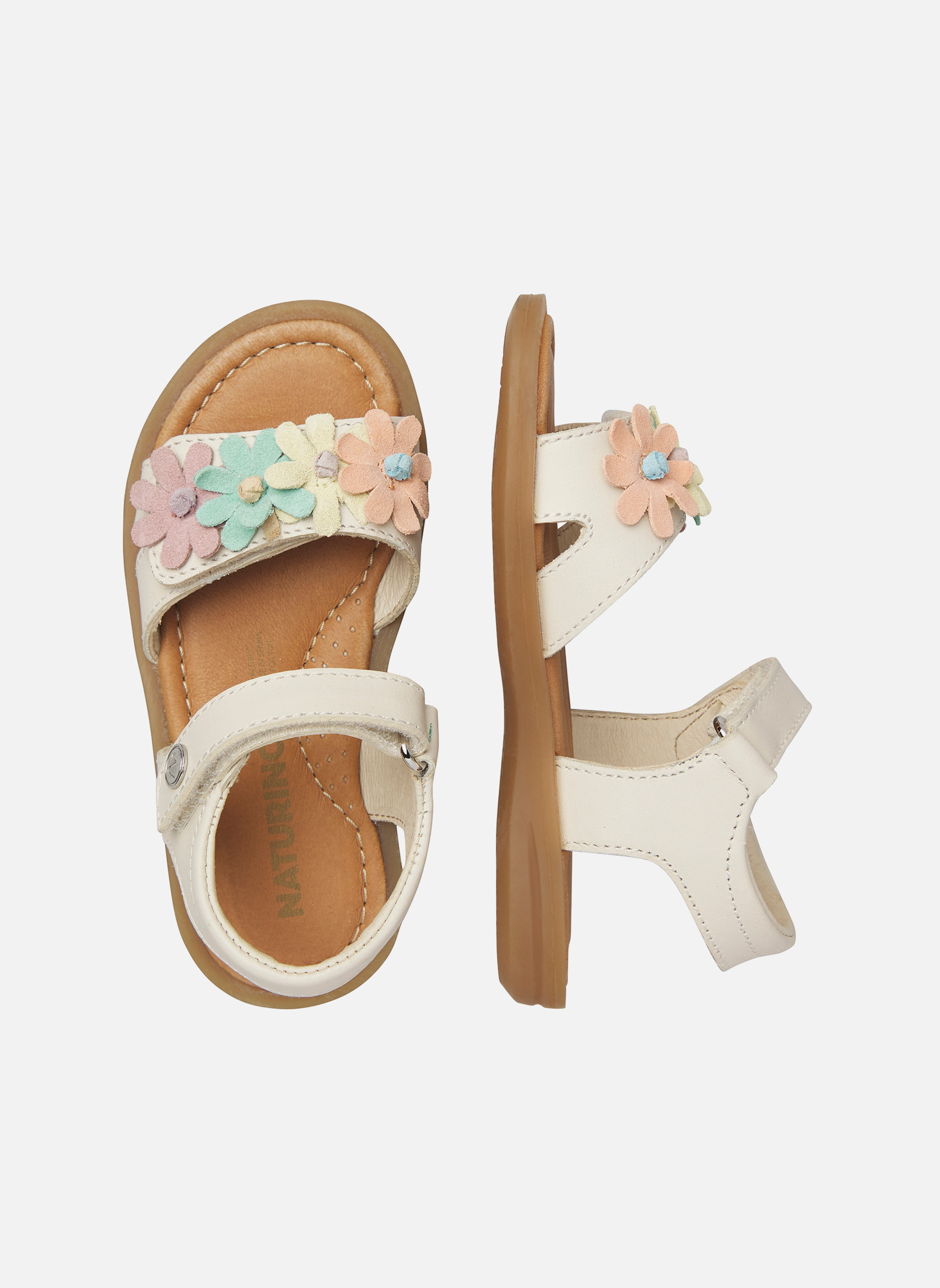 Sandales Sandales NINDY Cognac- fille blanc Naturino Sandales Sandales NINDY Cognac- fille blanc Blanc