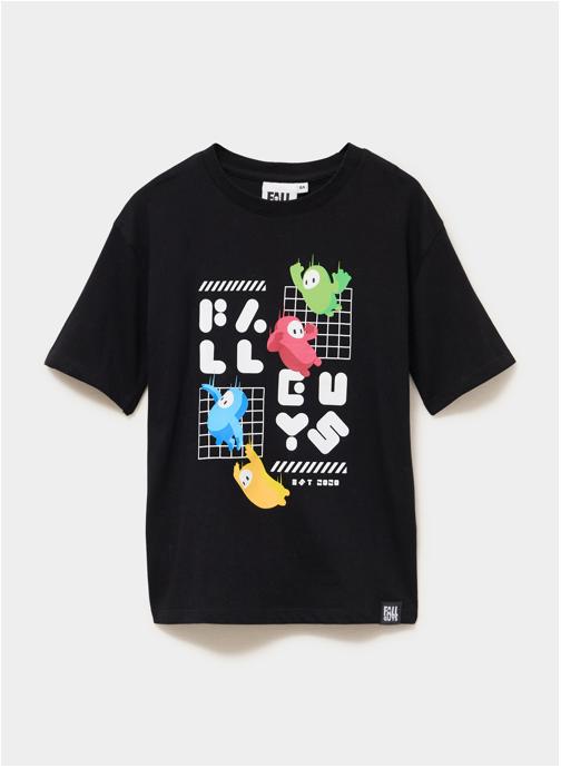 FALL GUYS Tee-shirts SHL_SALUKI_FALLGUYS garçon noir