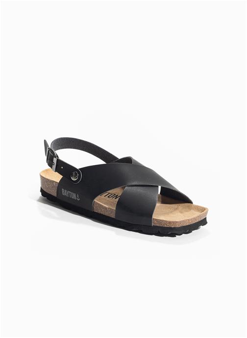 Bayton Sandales TWEED femme noir