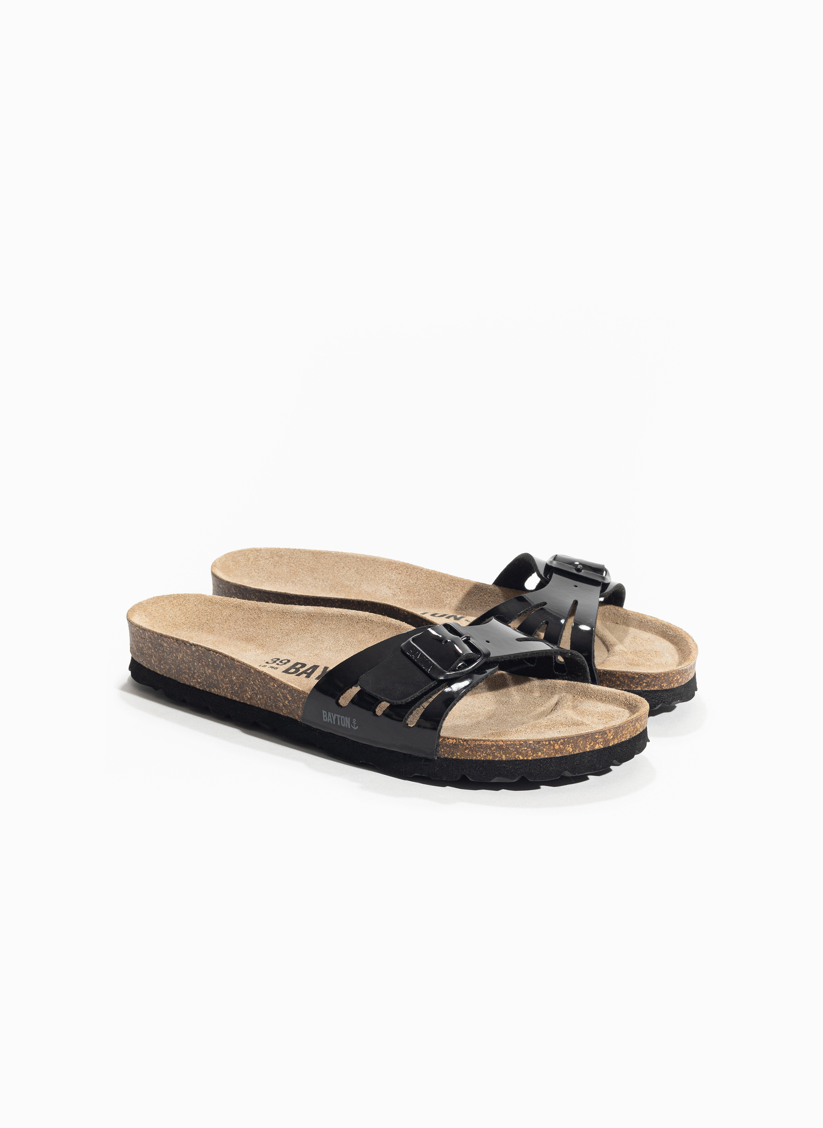 Sandales VELOURS femme noir Bayton Sandales VELOURS femme noir Noir