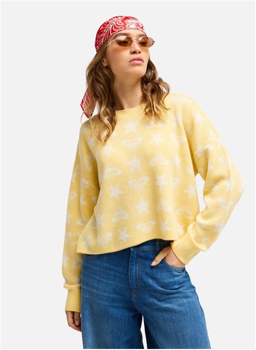 Roxy Pulls Messy Star femme jaune