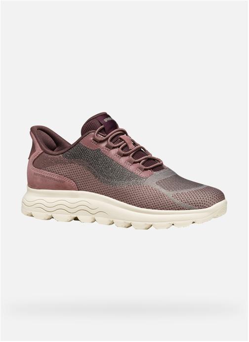 Geox Baskets basses D SPHERICA PLUS WR femme rose