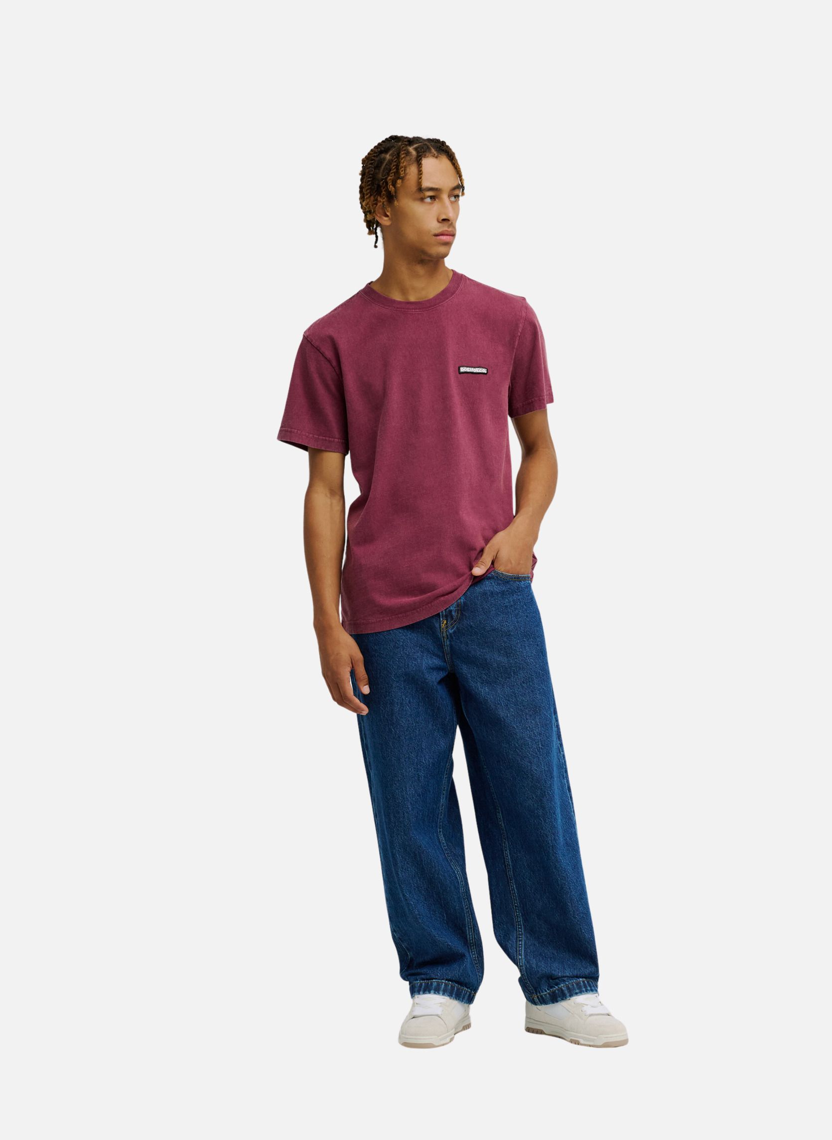 Tee-shirts Patch It Washed homme rouge DC Shoes Tee-shirts Patch It Washed homme rouge Rouge