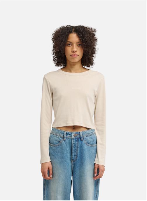 Element Tee-shirts Lowcase Crop femme beige