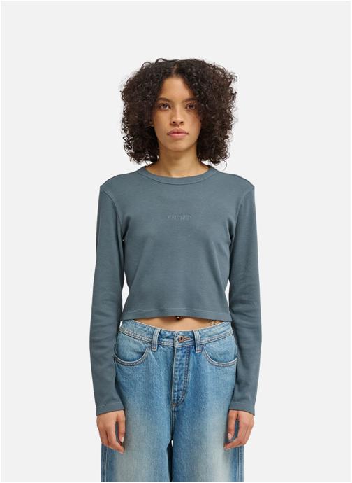 Element Tee-shirts Lowcase Crop femme gris