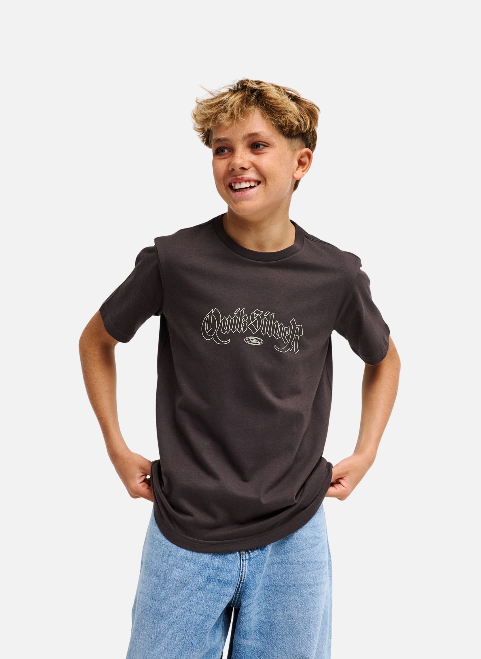 Tee-shirts Dang garçon noir Quiksilver Tee-shirts Dang garçon noir Noir