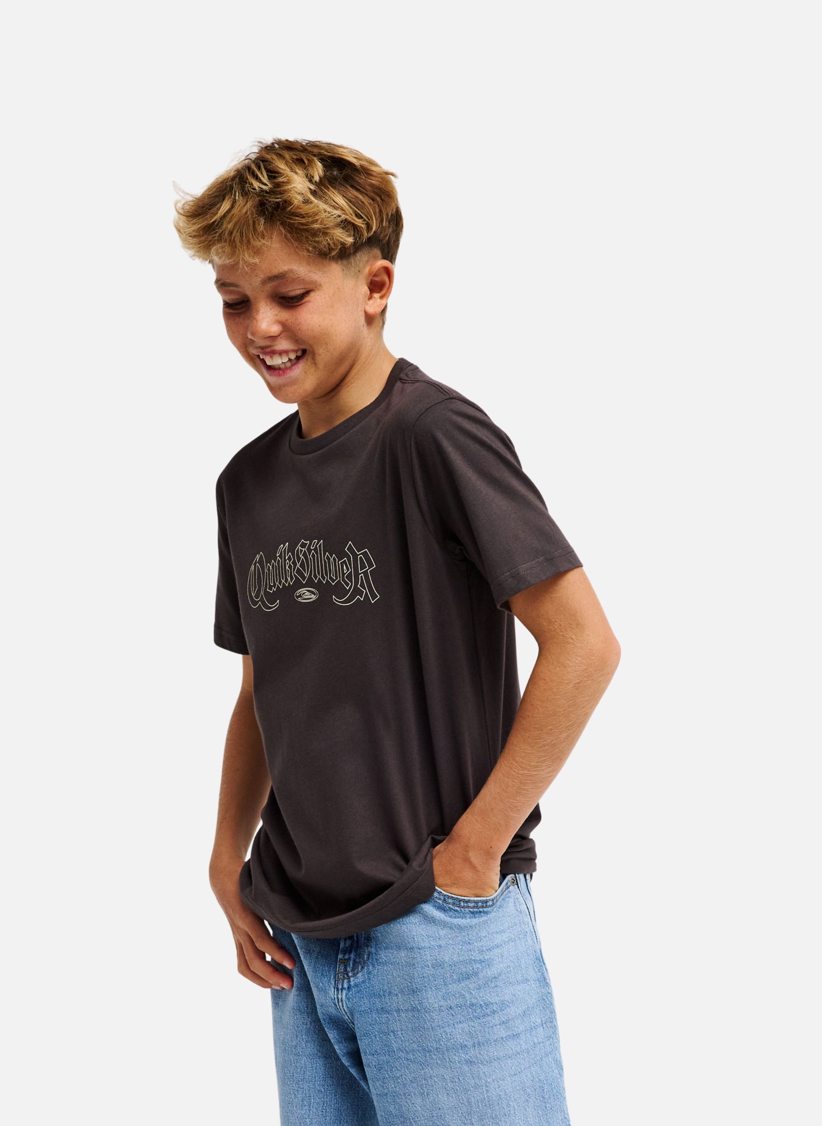 Tee-shirts Dang garçon noir Quiksilver Tee-shirts Dang garçon noir Noir