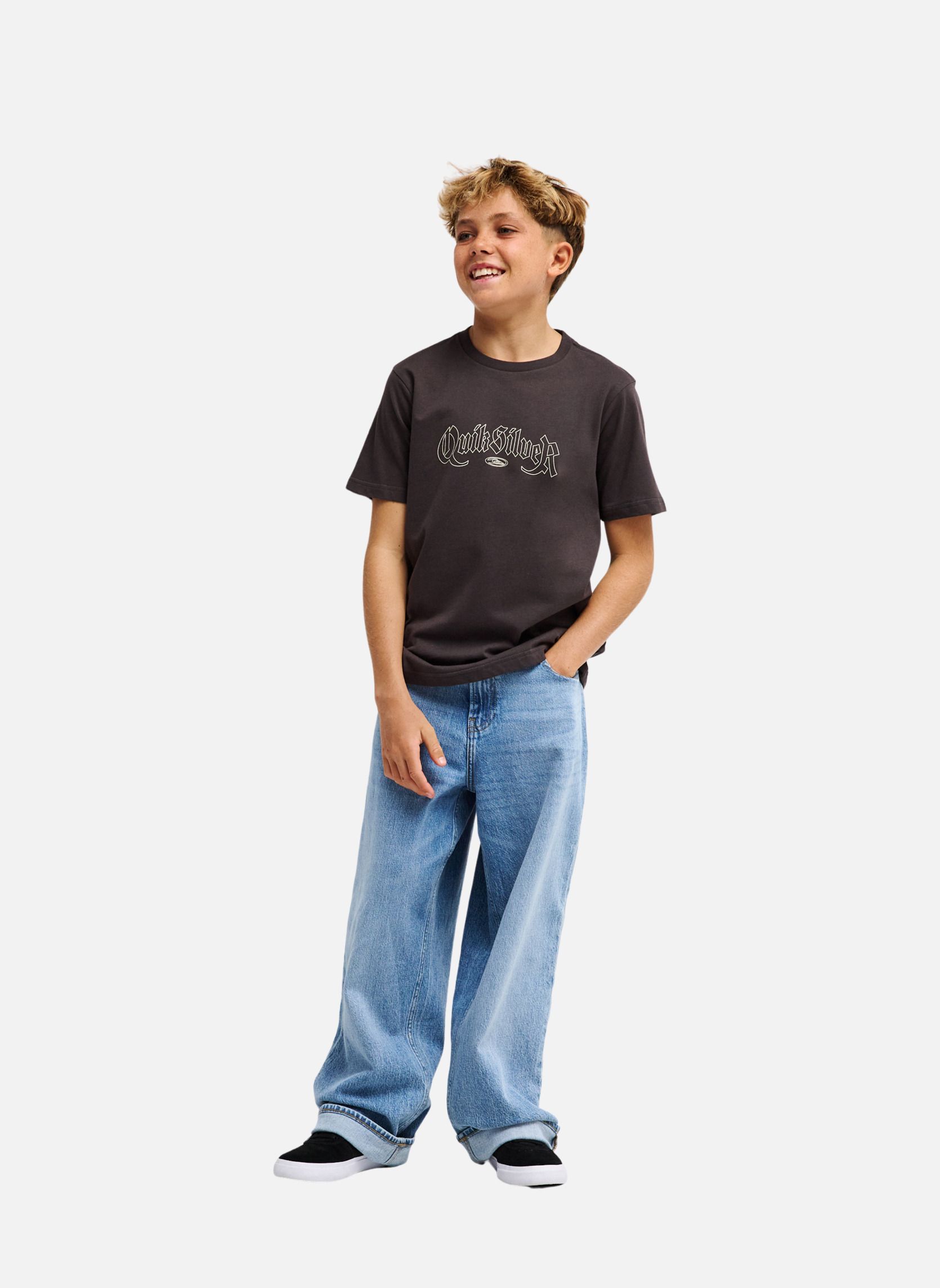 Tee-shirts Dang garçon noir Quiksilver Tee-shirts Dang garçon noir Noir