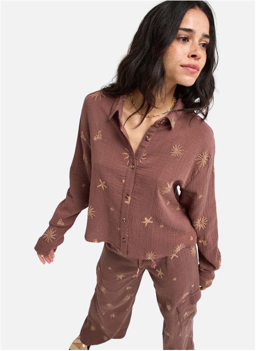 Roxy Chemises Let It Go Again Emby femme marron