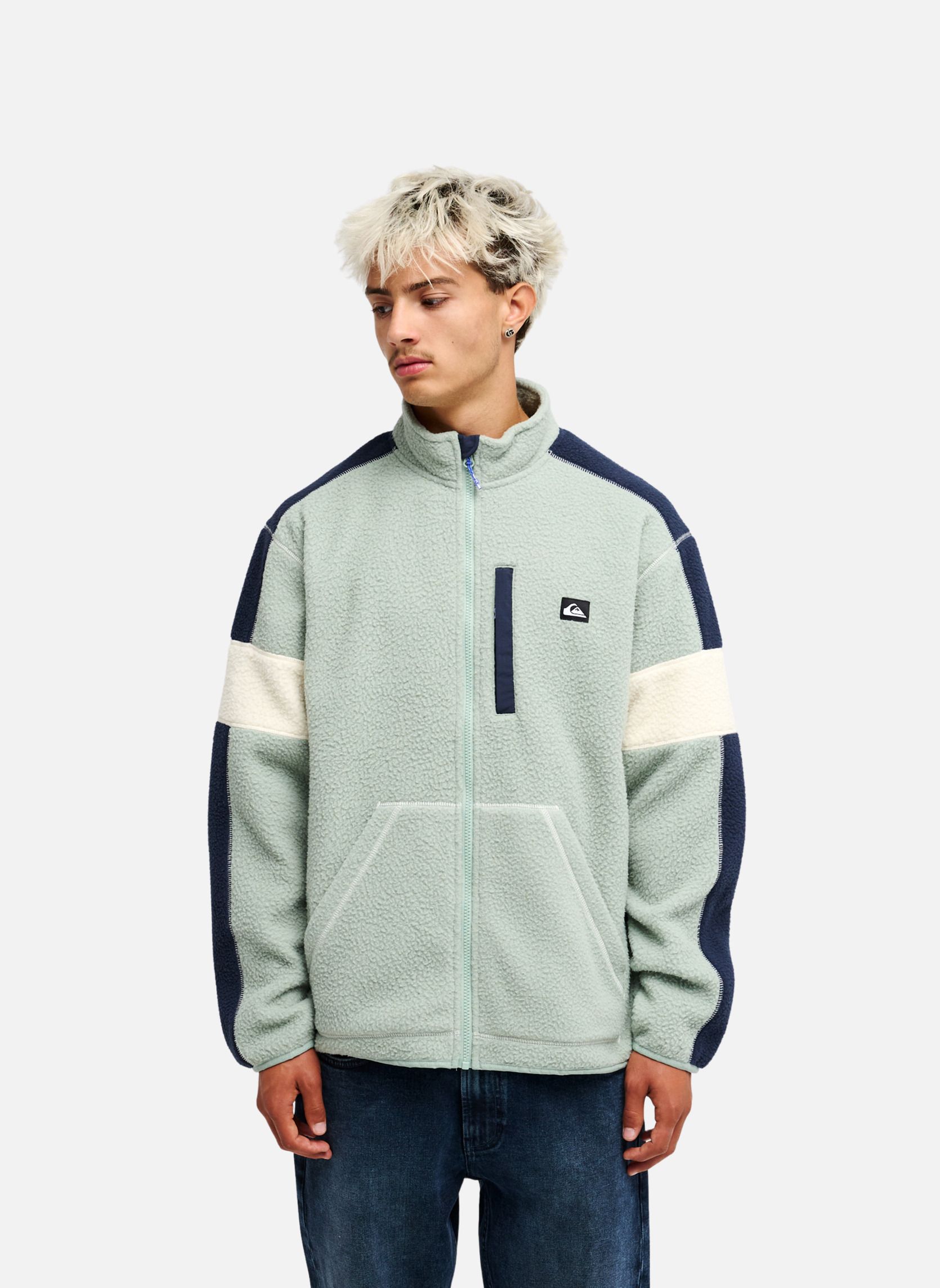 Vestes polaires Clean Coast Block homme vert Quiksilver Vestes polaires Clean Coast Block homme vert Vert