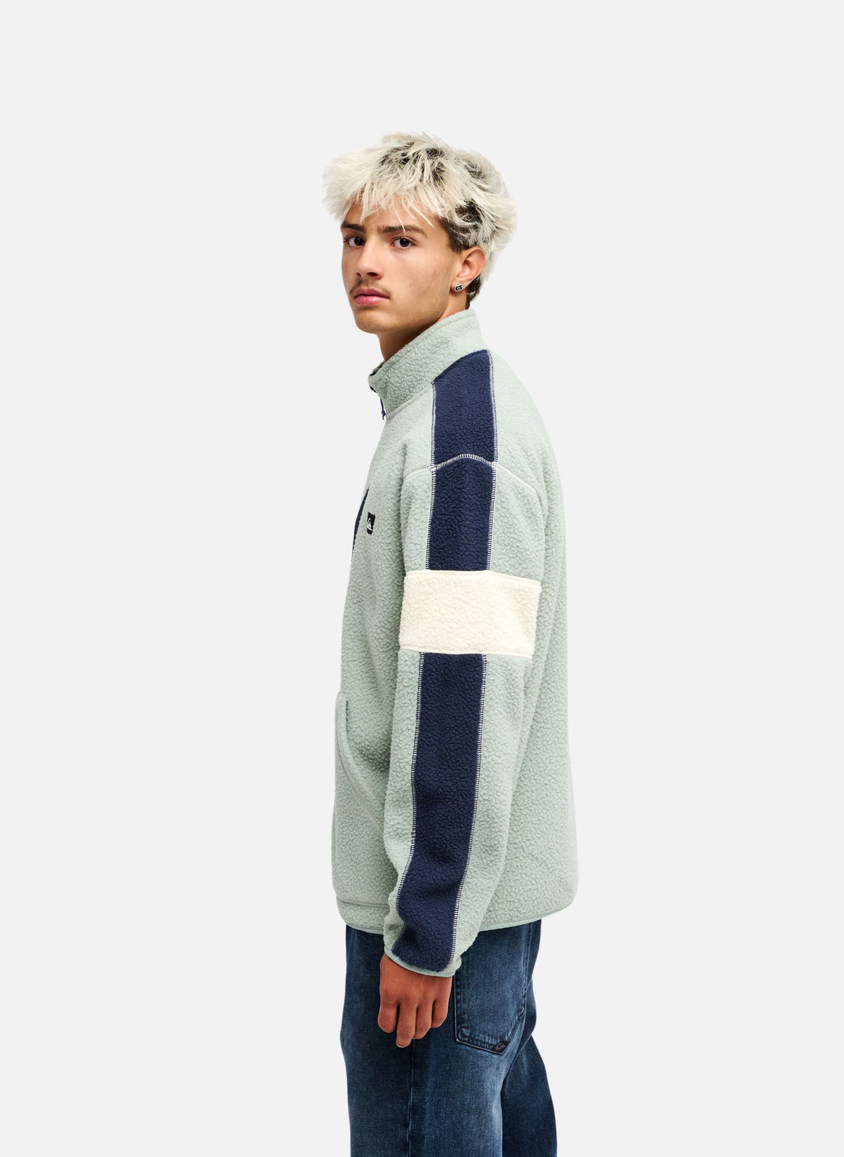 Vestes polaires Clean Coast Block homme vert Quiksilver Vestes polaires Clean Coast Block homme vert Vert