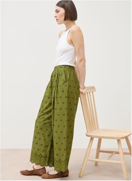 Bonobo Pantalons droit CASTELBRODF femme vert