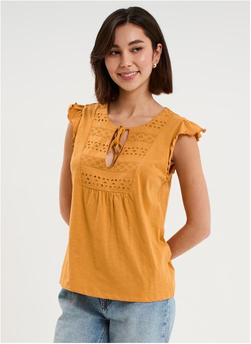 CREEKS Tee-shirts CRE3_TCAMPAGNE femme jaune