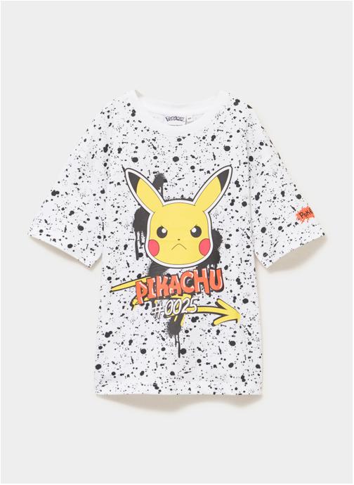 Pokemon Tee-shirts SHL_MEDOR_POKEMON garçon blanc