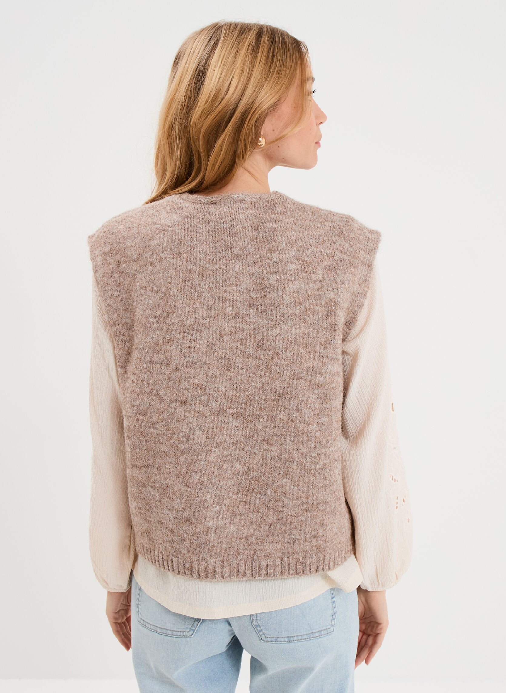 Gilets CRE3_MCHOCOLAT femme beige CREEKS Gilets CRE3_MCHOCOLAT femme beige Beige