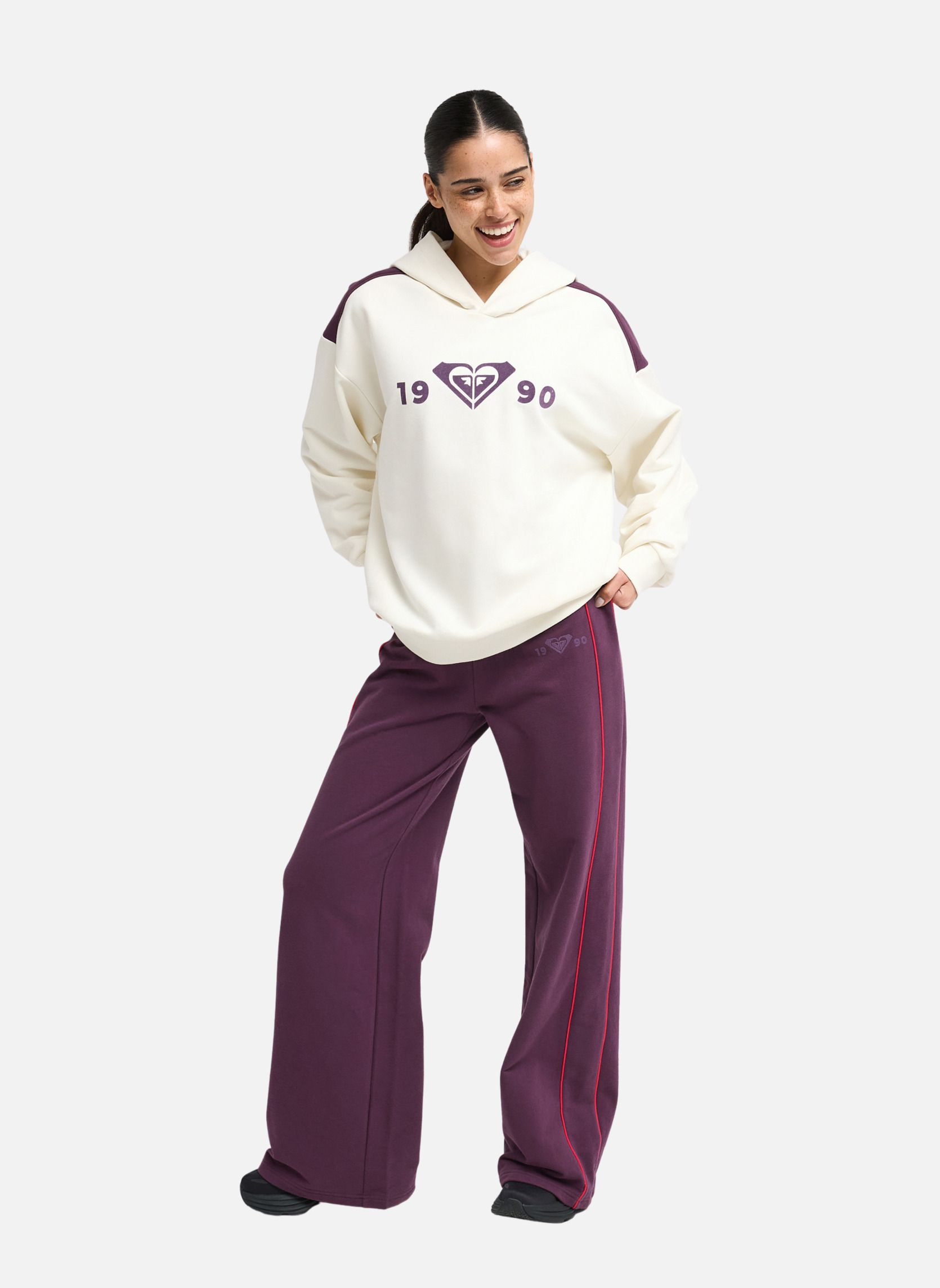 Sweats à capuche Ess Energy Elevated femme blanc Roxy Sweats à capuche Ess Energy Elevated femme blanc Blanc