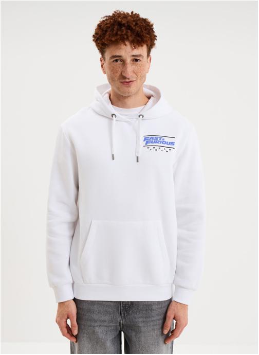 FAST AND FURIOUS Sweats à capuche SHL_GAUFRETTE_FAST homme blanc