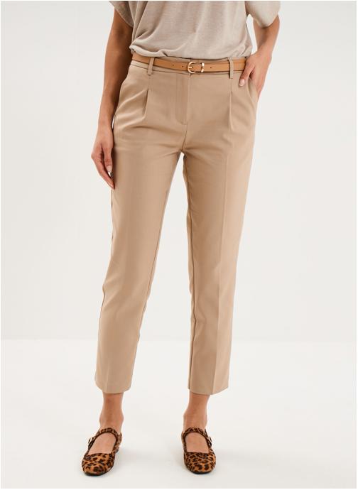 Mosquitos Pantalons droit MOS3_PCHINOCHIC femme marron