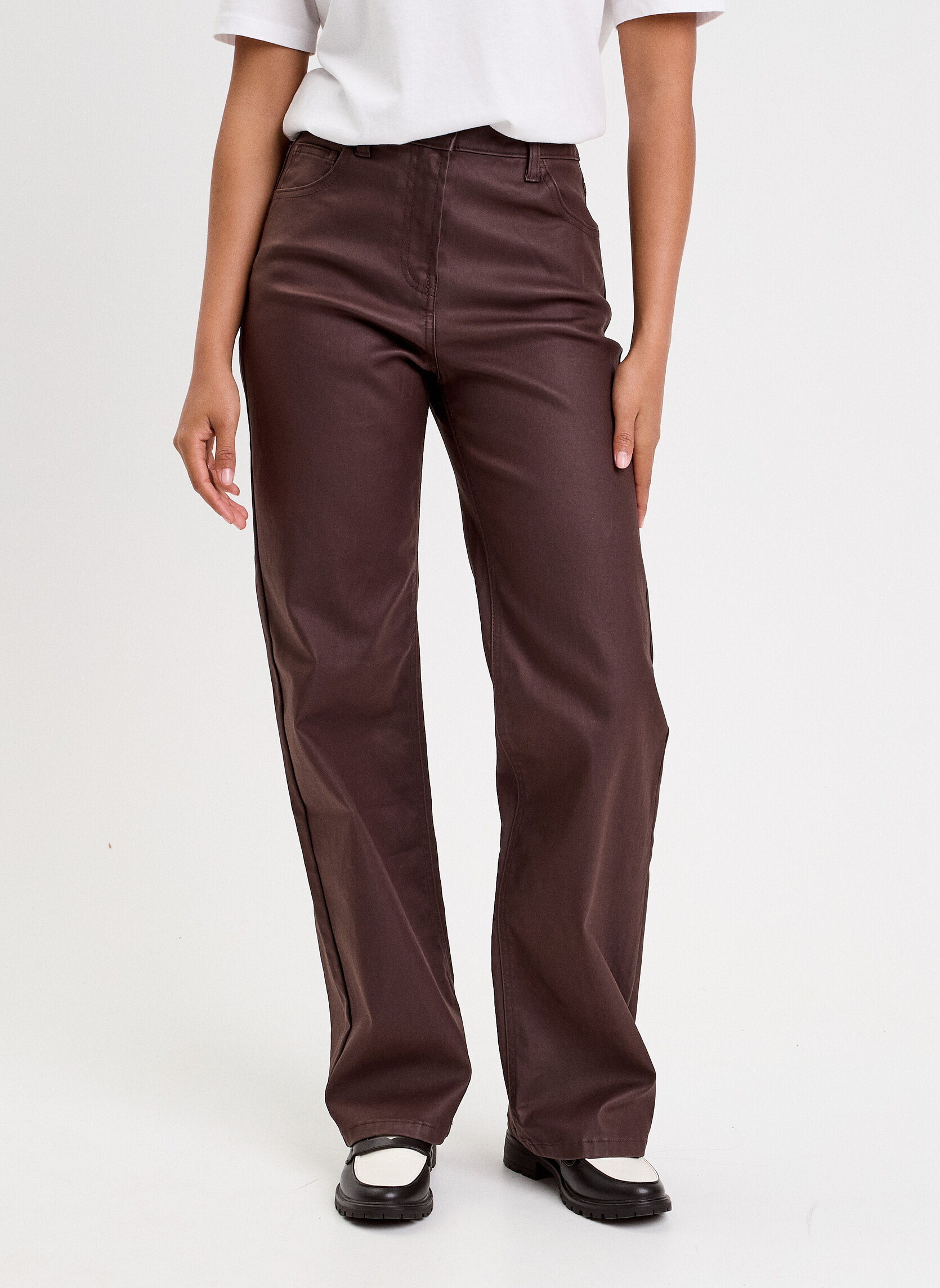 Pantalons droit ISTANO-DUIZ femme marron Cache Cache Pantalons droit ISTANO-DUIZ femme marron Marron foncé