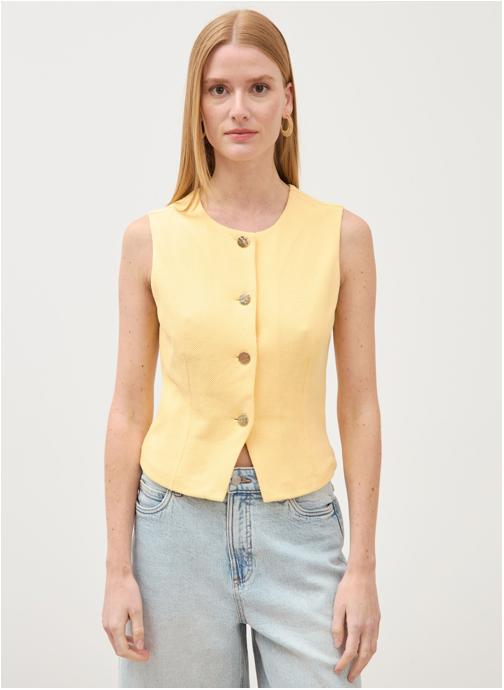 Bonobo Gilets OFFICEDEBF femme jaune
