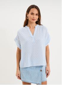 Blouses CRE3_CBICOSTRIPE femme bleu CREEKS Blouses CRE3_CBICOSTRIPE femme bleu Bleu clair