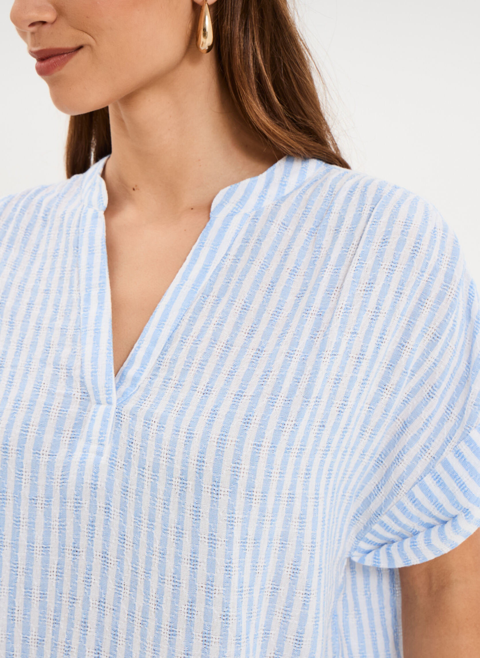 Blouses CRE3_CBICOSTRIPE femme bleu CREEKS Blouses CRE3_CBICOSTRIPE femme bleu Bleu clair