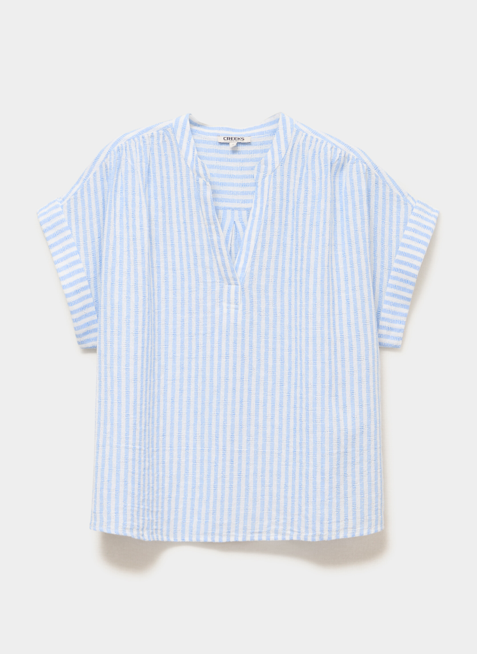 Blouses CRE3_CBICOSTRIPE femme bleu CREEKS Blouses CRE3_CBICOSTRIPE femme bleu Bleu clair