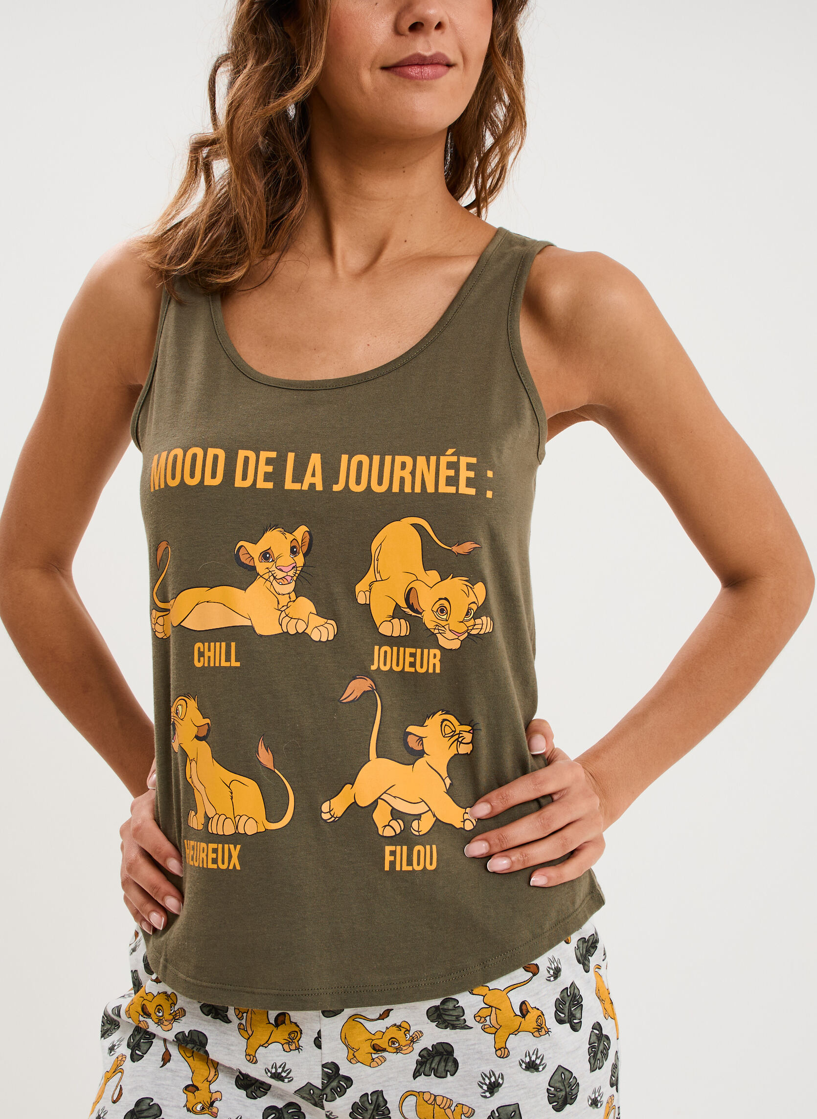 Combinaisons SHLPYJDEB_ROILIONMOOD femme vert Le Roi lion Combinaisons SHLPYJDEB_ROILIONMOOD femme vert Kaki