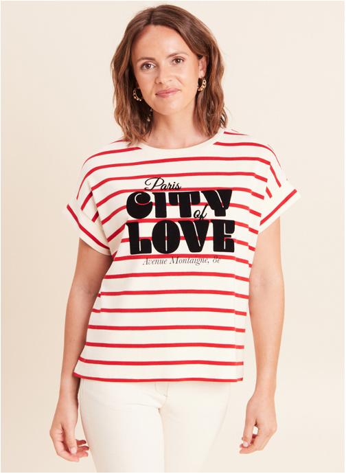 Bréal Tee-shirts TICITYFLOCK femme rouge