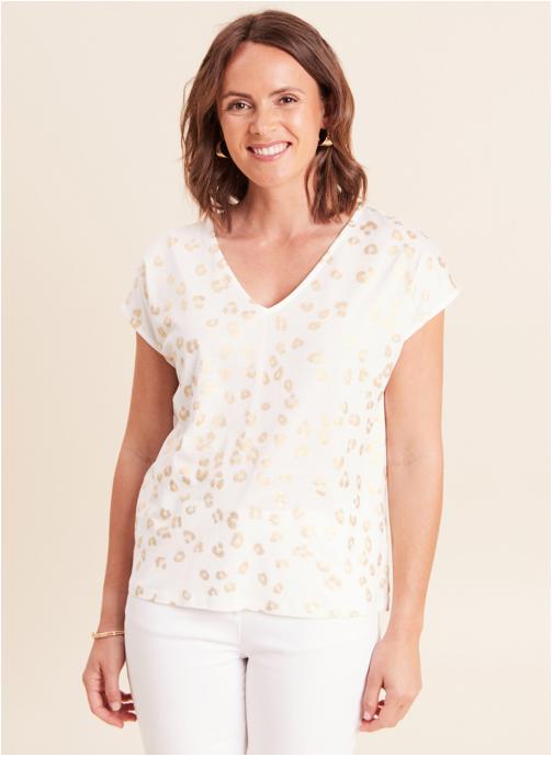 Bréal Tee-shirts TIGOLDLEO femme or et bronze