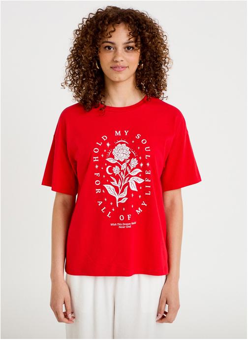 Cache Cache Tee-shirts KPRINTFEST femme rouge