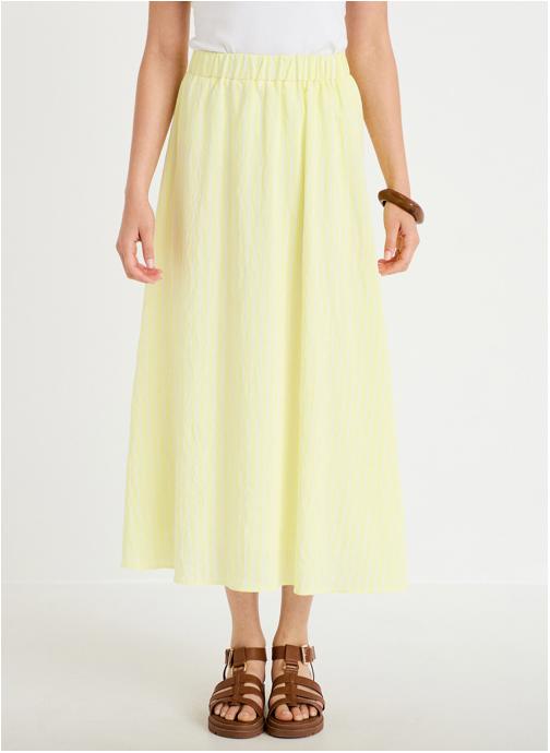 Cache Cache Jupes mi-longues JUPONRAYEE femme jaune