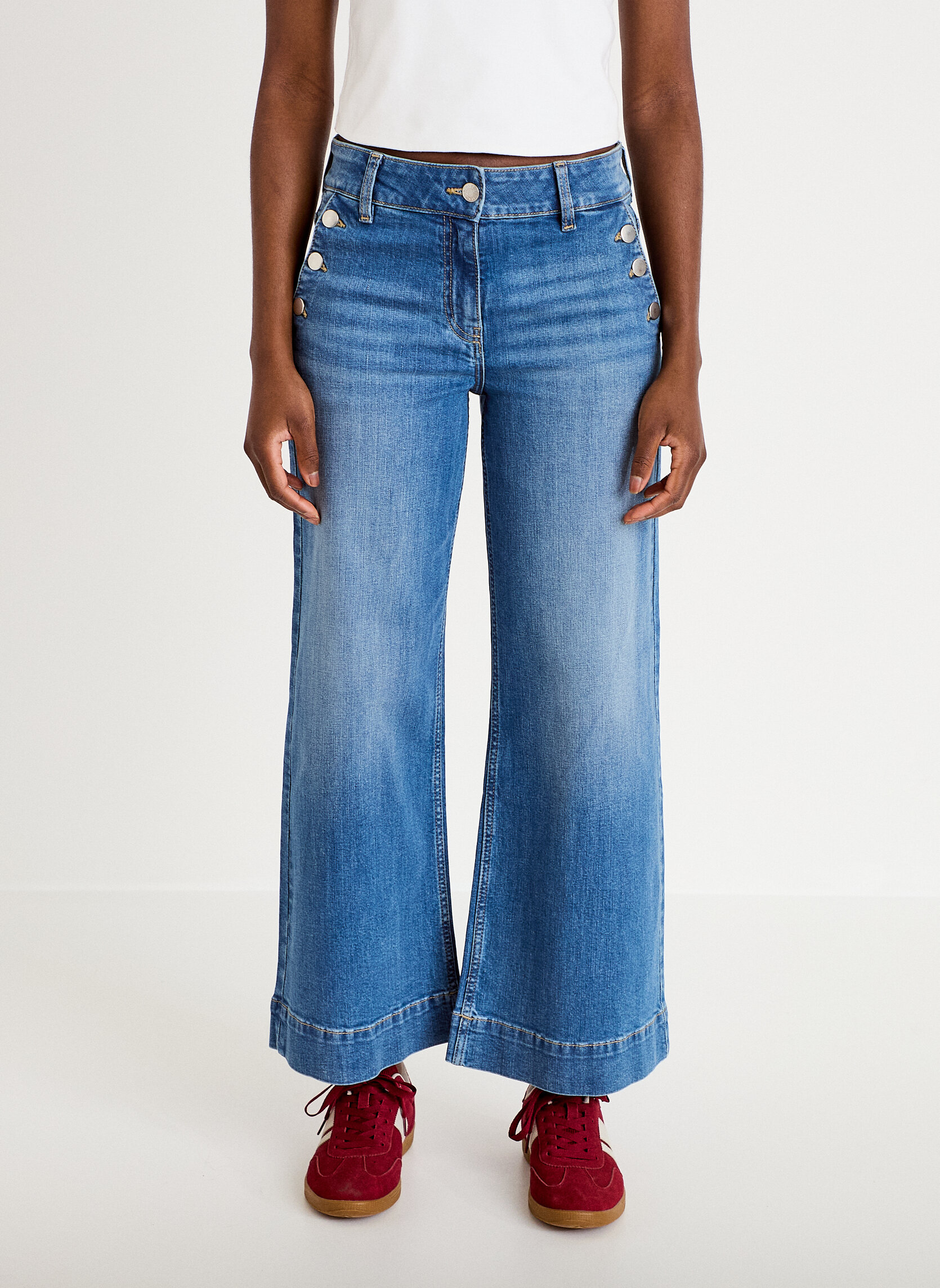Jeans droit DELHO-SAIL femme bleu Cache Cache Jeans droit DELHO-SAIL femme bleu Bleu