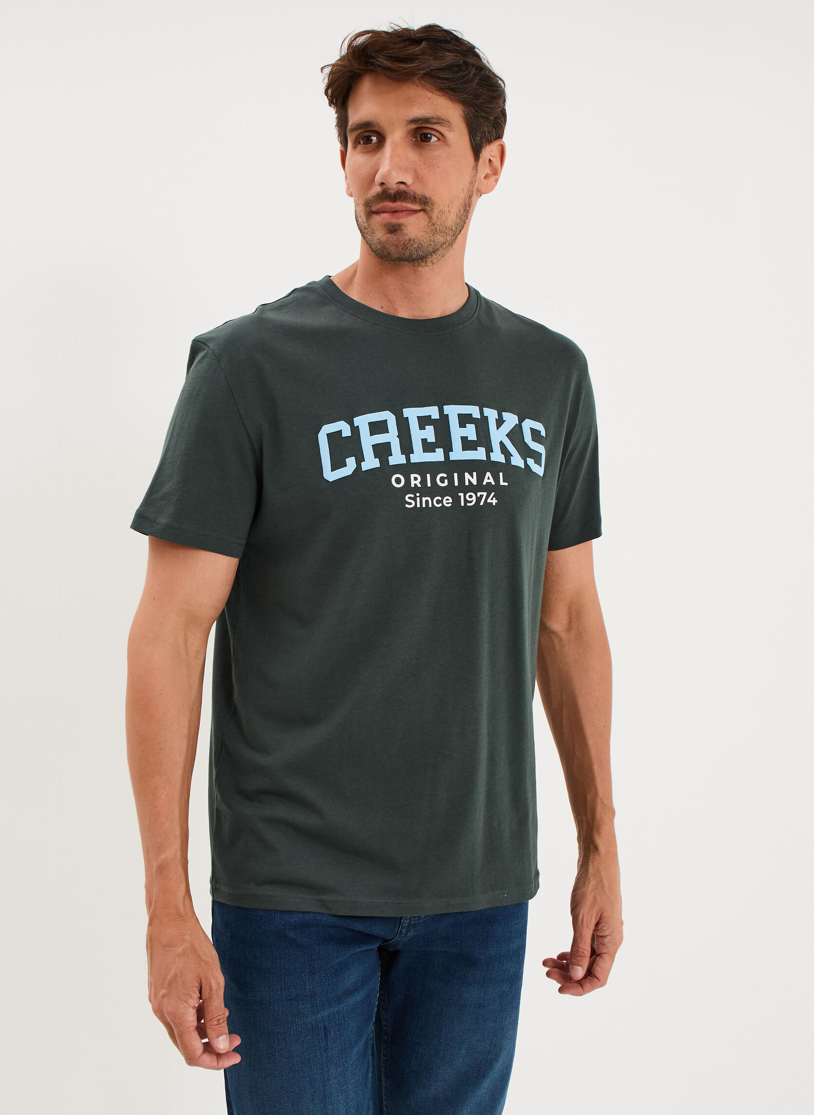 Tee-shirts CRE1TUPAC_GREEN homme vert CREEKS Tee-shirts CRE1TUPAC_GREEN homme vert Vert