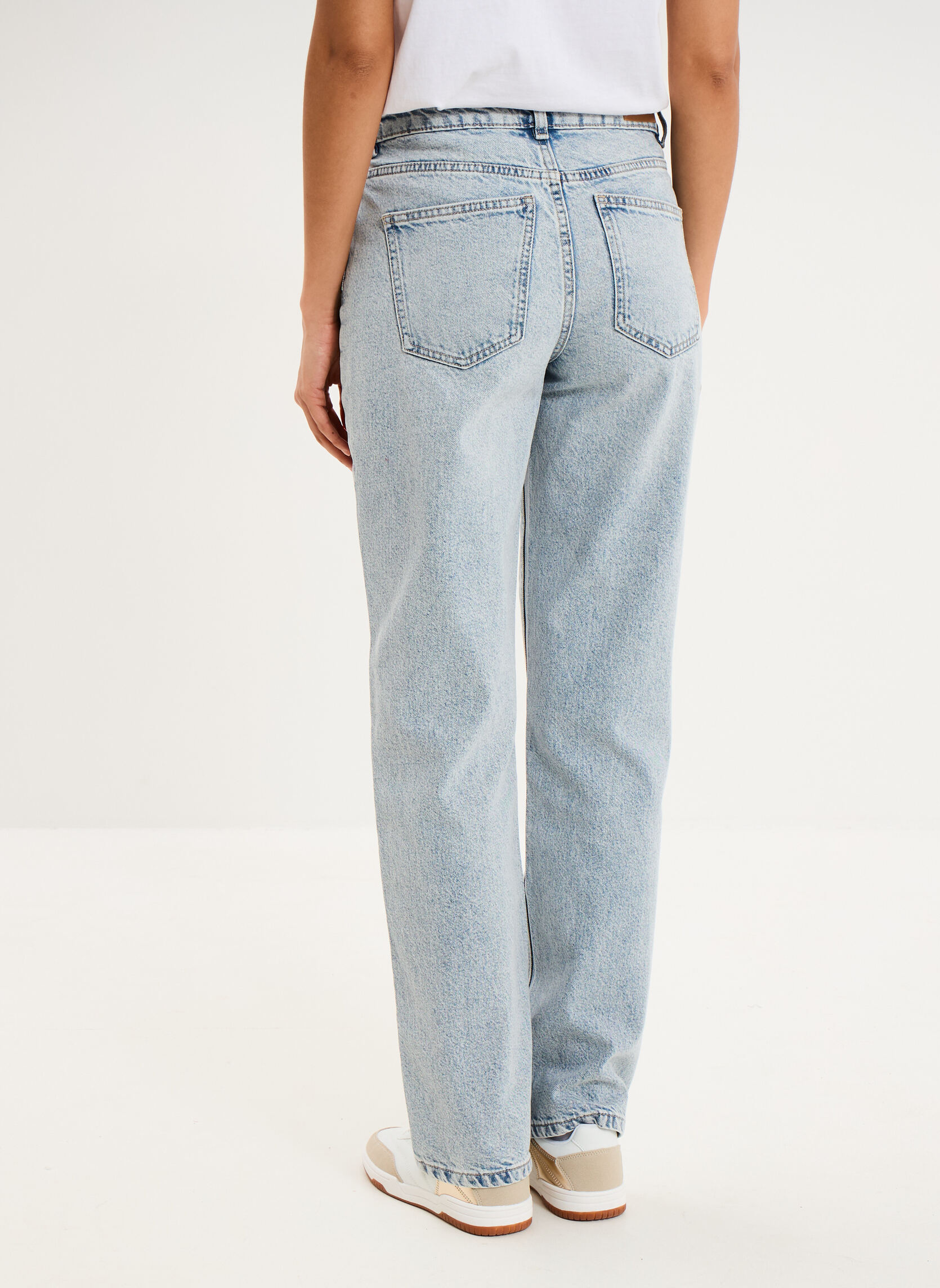 Jeans droit CRE3_DORTMUND26 femme bleu CREEKS Jeans droit CRE3_DORTMUND26 femme bleu Bleu clair