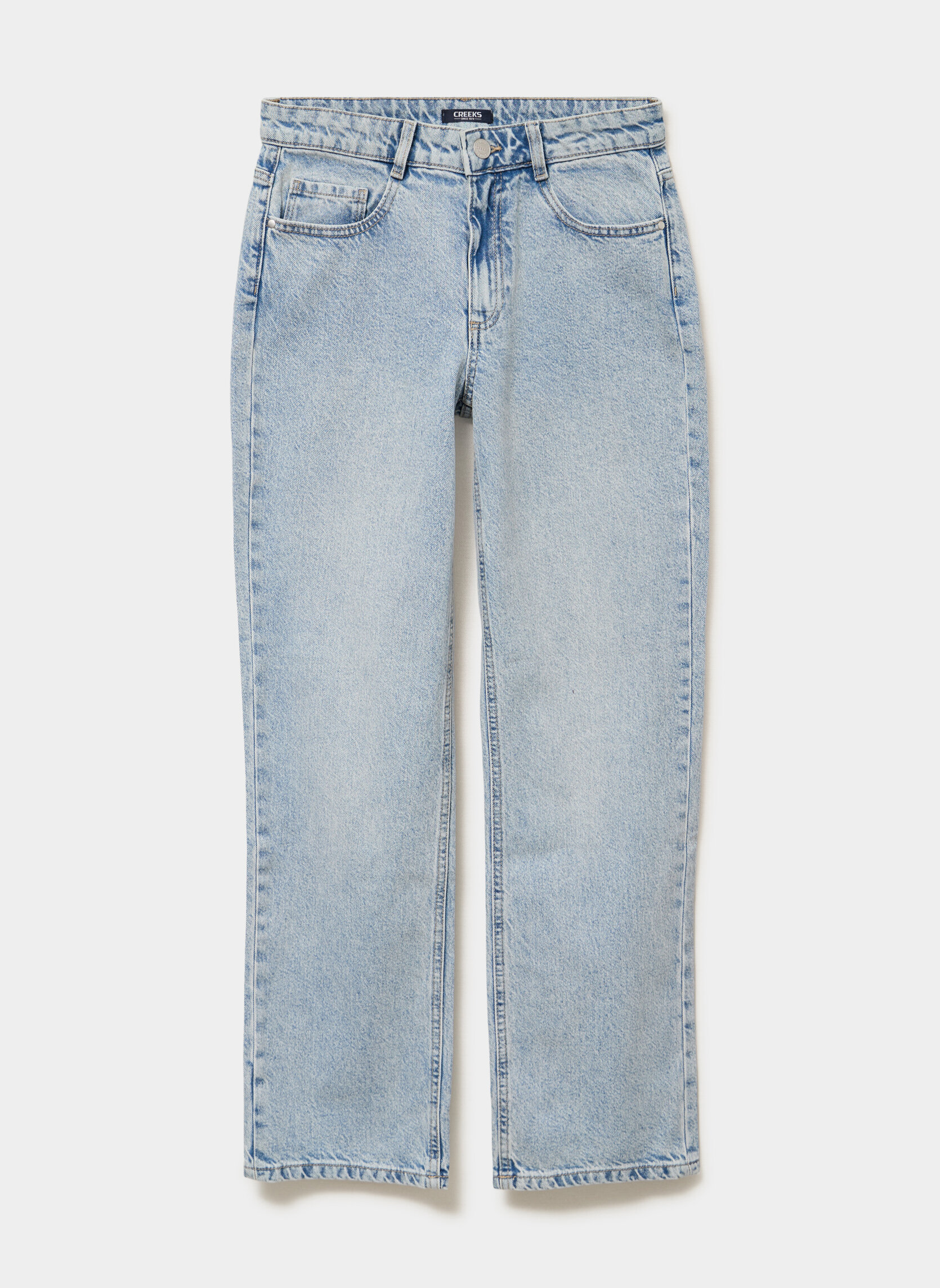 Jeans droit CRE3_DORTMUND26 femme bleu CREEKS Jeans droit CRE3_DORTMUND26 femme bleu Bleu clair