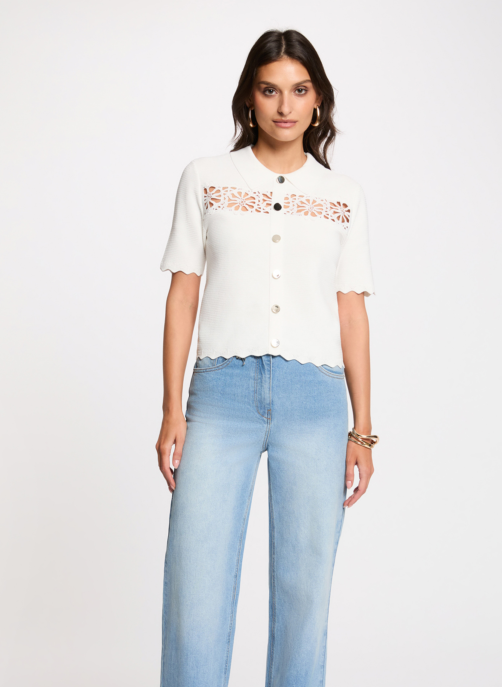 Pulls 262-MILINI femme blanc Morgan Pulls 262-MILINI femme blanc Blanc