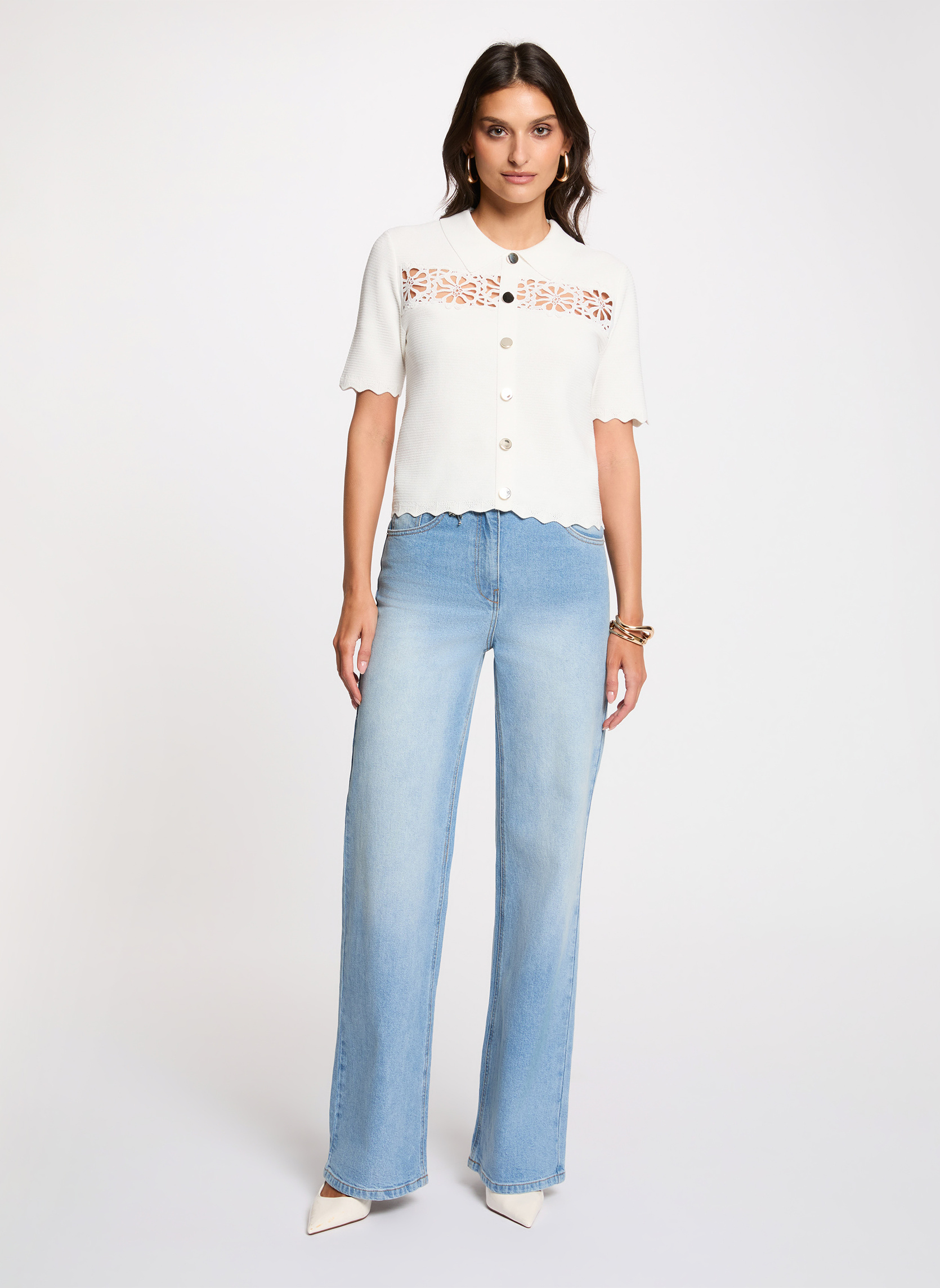 Pulls 262-MILINI femme blanc Morgan Pulls 262-MILINI femme blanc Blanc