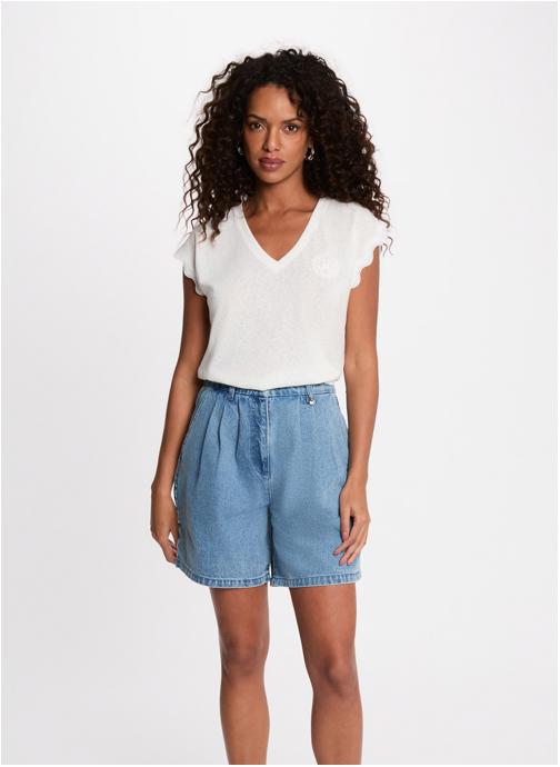 Morgan Tee-shirts 262-DECUME femme blanc
