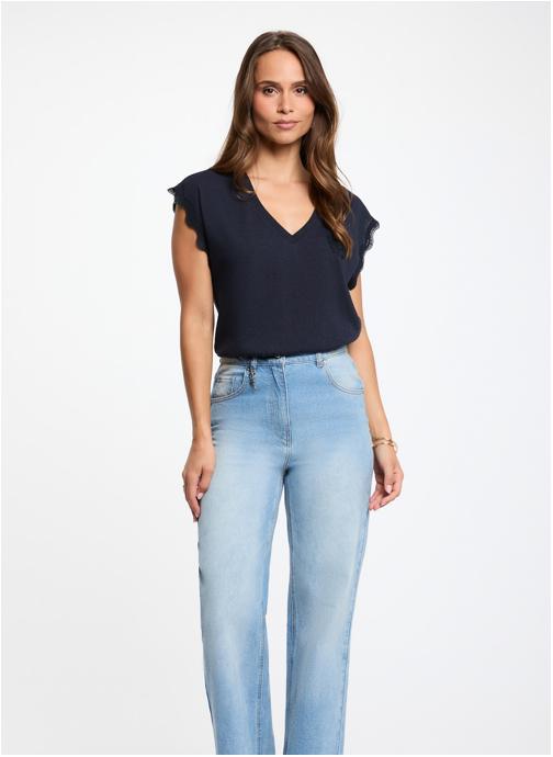 Morgan Tee-shirts 262-DECUME femme bleu