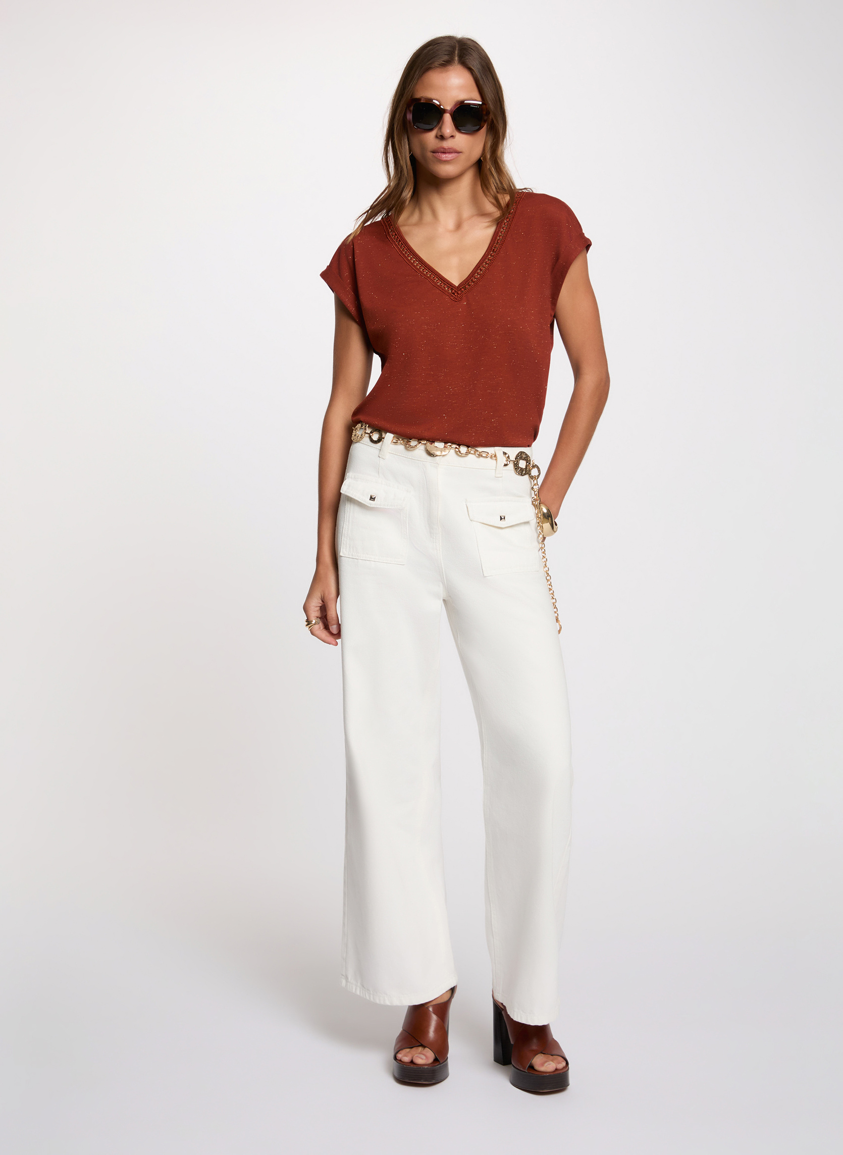 Tee-shirts 261-DAKA femme marron Morgan Tee-shirts 261-DAKA femme marron Marron