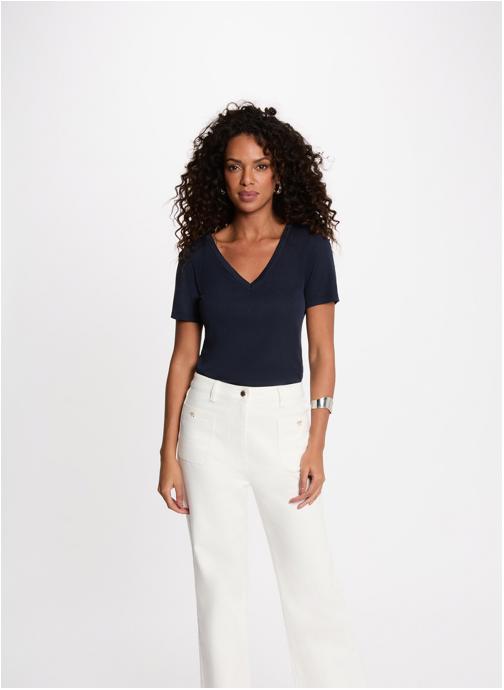 Morgan Tee-shirts 261-DIWINA femme bleu