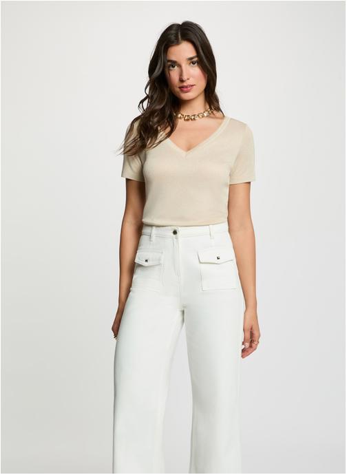 Morgan Tee-shirts 261-DIWINA femme beige