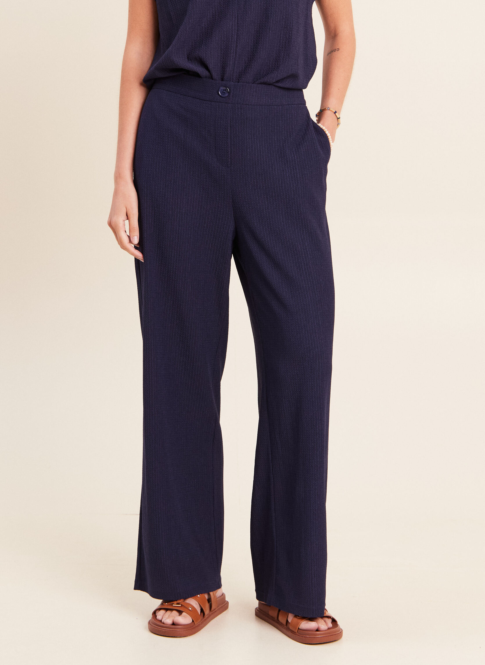 Pantalons droit PEWAFF femme bleu Bréal Pantalons droit PEWAFF femme bleu Bleu marine