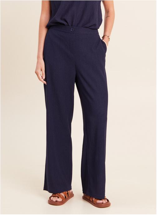 Bréal Pantalons droit PEWAFF femme bleu