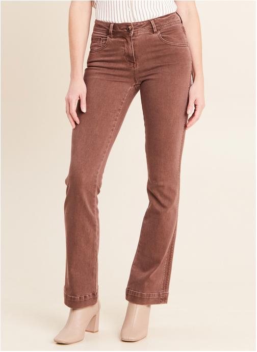 Bréal Pantalons droit PEWESTCUT femme marron
