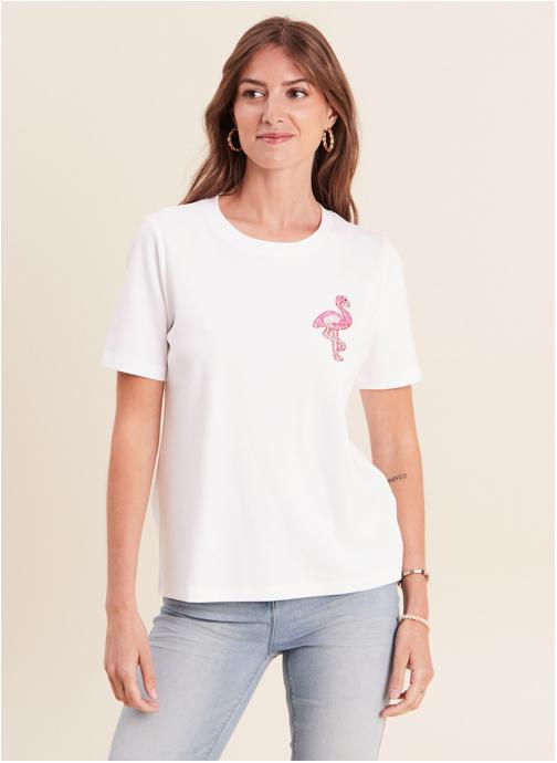 Bréal Tee-shirts TIBADGE femme blanc