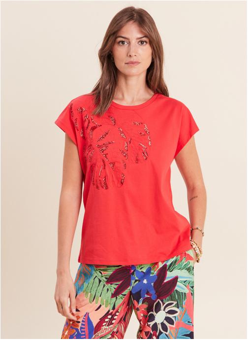 Bréal Tee-shirts TIMOANA femme rouge