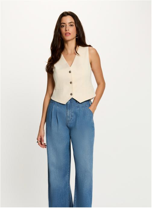 Morgan Gilets 262-COPAROW femme beige
