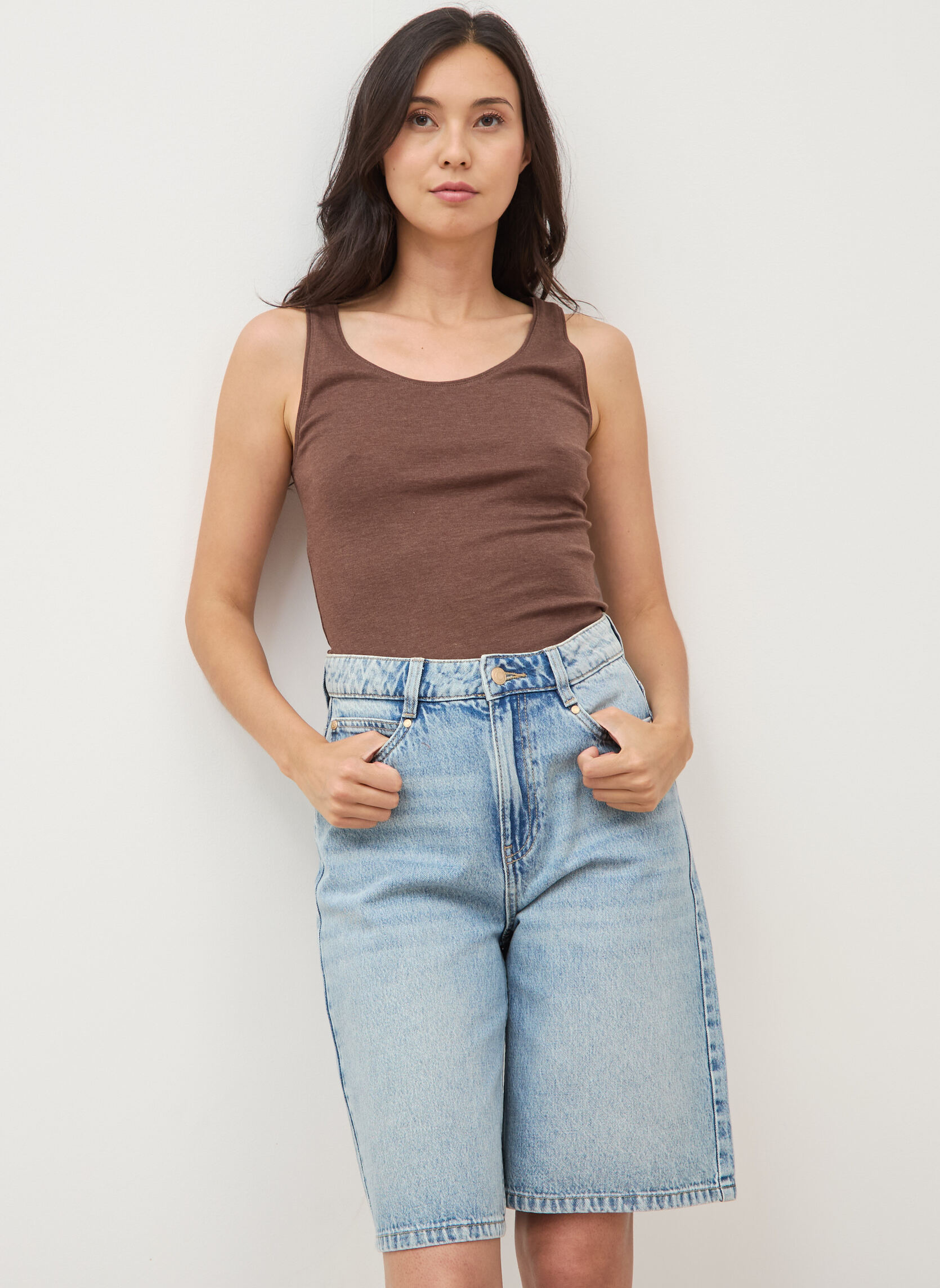 Shorts JORT1F femme bleu Bonobo Shorts JORT1F femme bleu Bleu clair